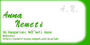 anna nemeti business card